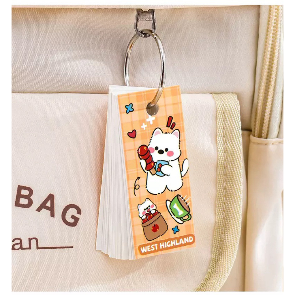 [Flash card] สมุดจดศัพท์ พวงกุญแจ สุนัข เกาหลี หมี ผลไม้ ไดโนเสาร์ น่ารัก Word book **ได้ 1 ชิ้น** - รูปที่ 5