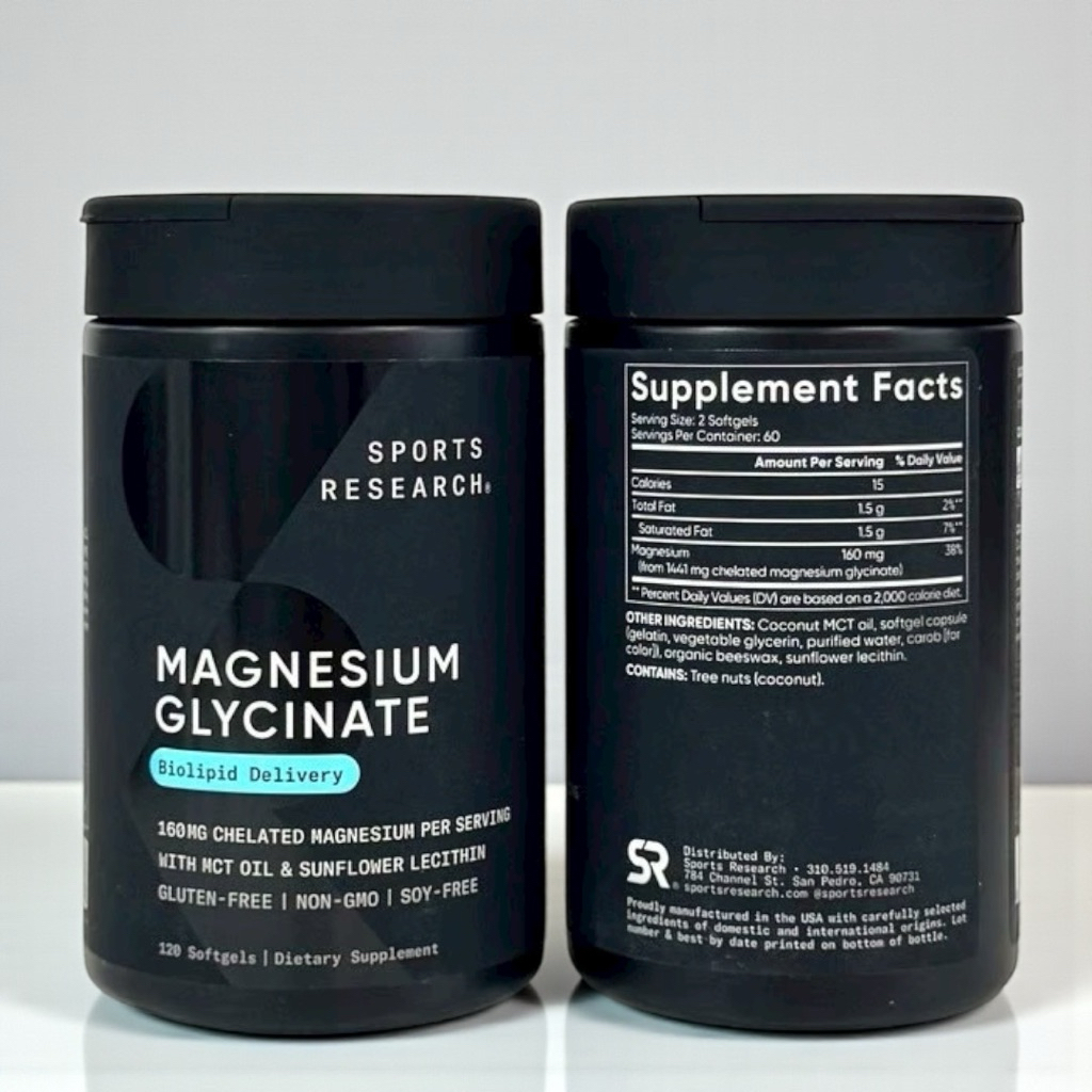 Sports Research Magtein Magnesium  Glycinate ,L-Threonate, 2000 mg, มีให้เลือกขนาด