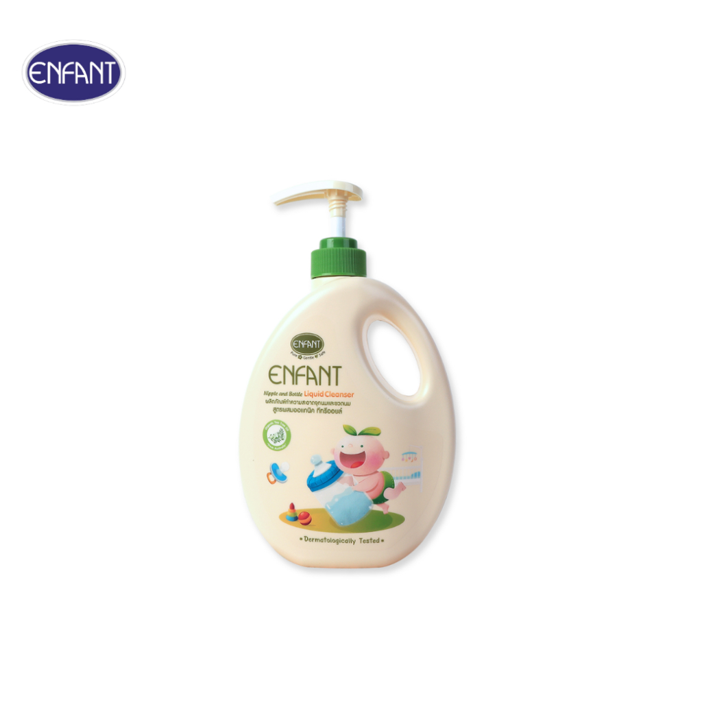 Enfant (อองฟองต์) ผลิตภัณฑ์ทำความสะอาดจุกนมและขวดนม สูตร Double Cleanser 1ขวด 700ml.