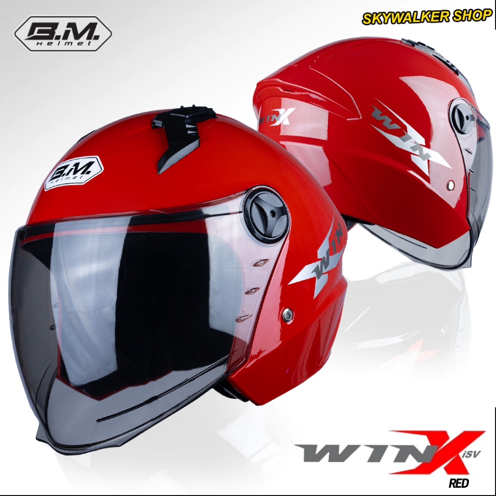 หมวกกันน็อค B.M. รุ่น WinX 2026 ทรงสวย ทันสมัย น้ำหนักเบา ขนาดฟรีไซส์รอบหัวไม่เกิน 60cm. M/L ใส่ได้ รูปที่ 4