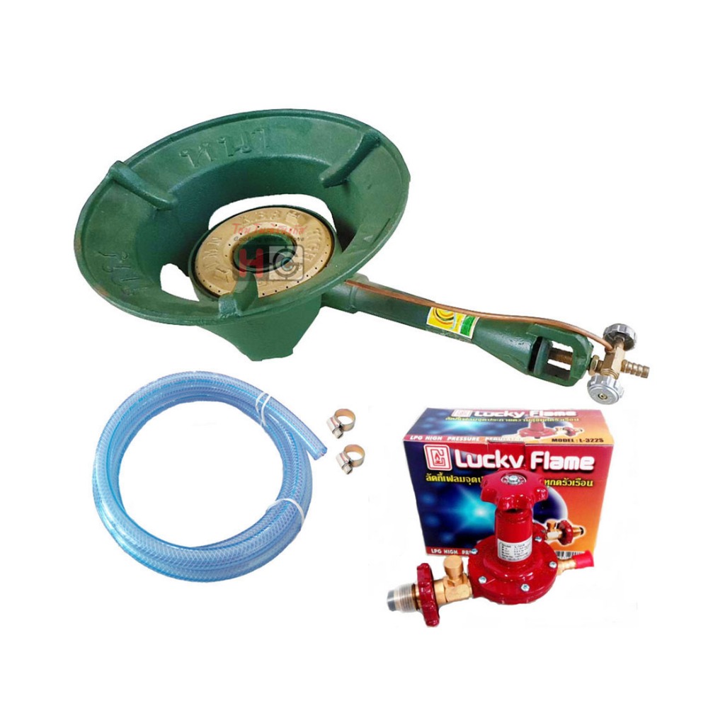ชุดเตาเร่ง KB8 + หัวปรับแก๊ส ปลอดภัย L-322S