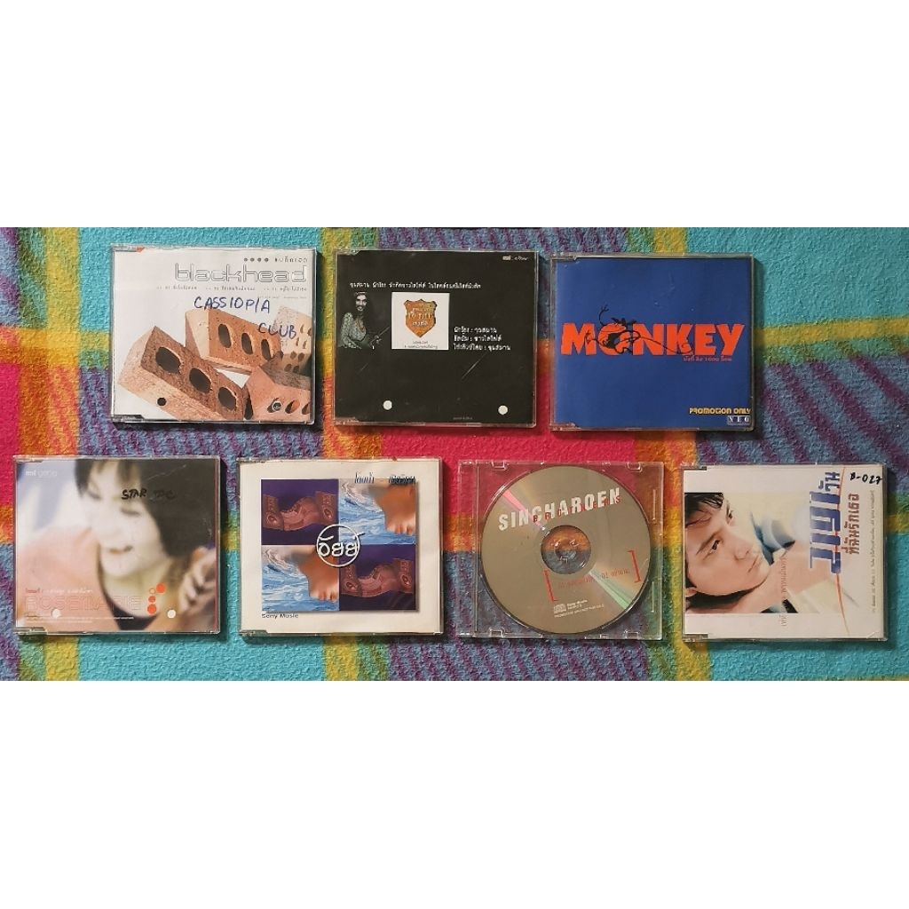 CD ซีดีเพลงไทย​ แผ่นโปรโมท​Black Head /ขุนสมาน/Monkey /โรสแมรี่/อัยย์/สินเจริญ​ บรา​เทอร์