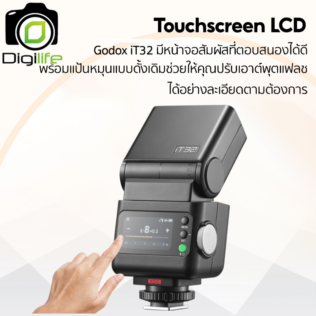 Godox Flash iT32 & X5 - TTL HSS iFlash, Pocket Flash Lithium Battery (Leica, MA02 ) / Digilife Thailand รูปที่ 2