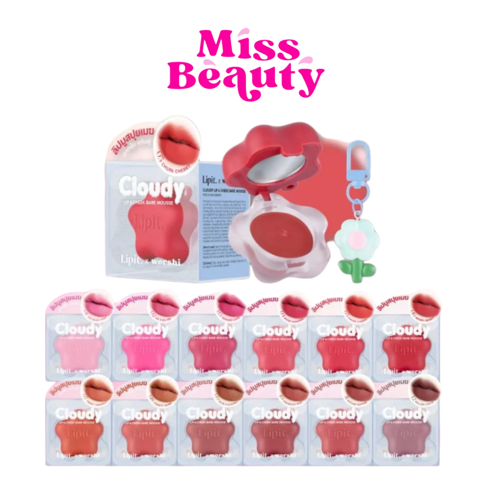 Lip It X Worshi Lip it Cloudy Lip & Cheek Bare Mousse ลิปอิท เอ็กซ์วอชิ เคลาดี้ ลิป & ชีค แบร์ มูส 4