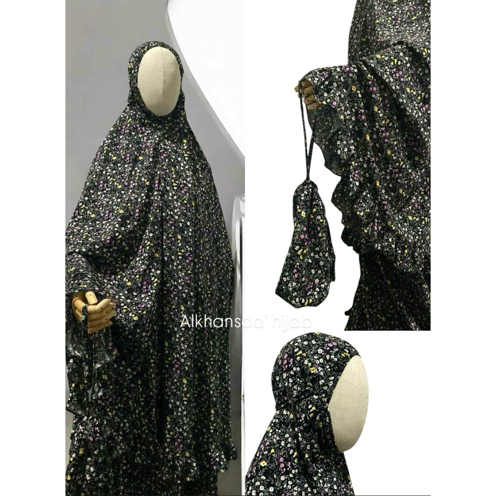 ผ้าละหมาด2ท่อน ~รุ่นพรีเมี่ยม✨ผ้าสปันแมมเบิร์ต(หน้ายาง/ระบาย)