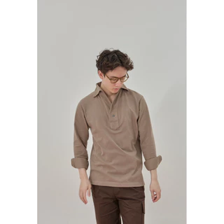 one piece collar long sleeve polo โปโลแขนยาวรุ่นปกวันพีซ