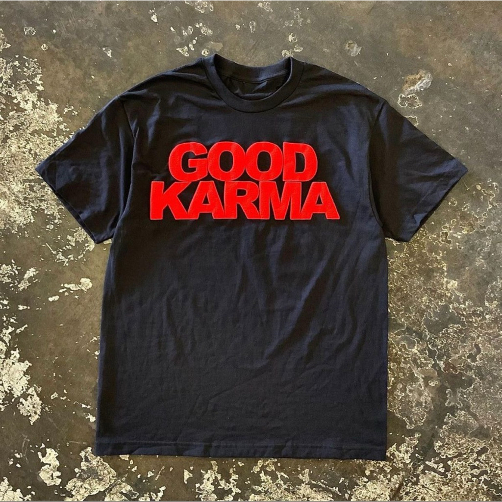เสื้อสาธุ ฟีลเมกา GOOD KARMA แปลว่า คนดวงดีไงจ๊ะ COTTON100% พร้อมส่งจากไทย วัยรุ่นเมกาสไตล์