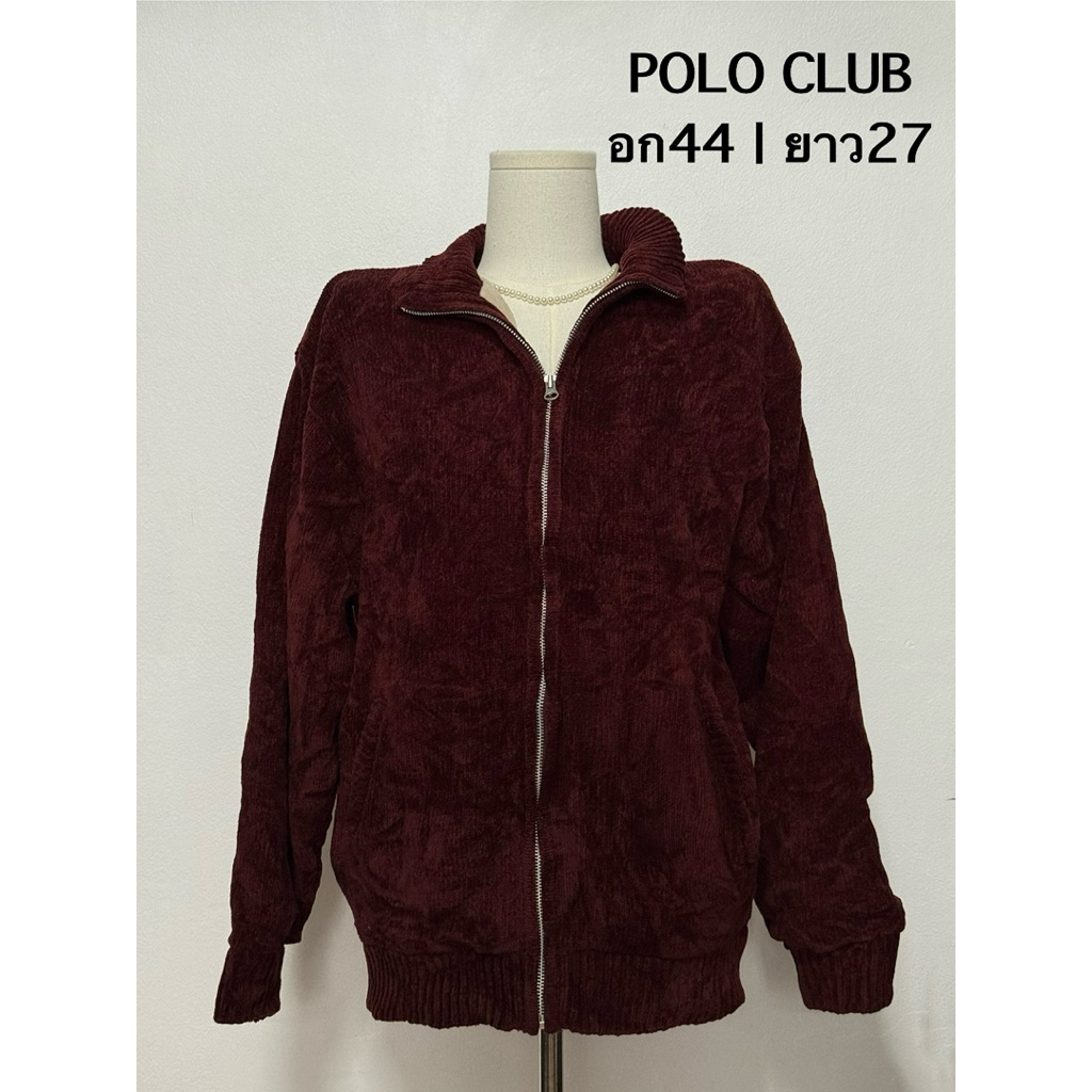 S56 แบรนด์ polo club อก 44 ยาว 27 คาดิแกนไหมพรม มือสอง ป้ายญี่ปุ่น สภาพดี