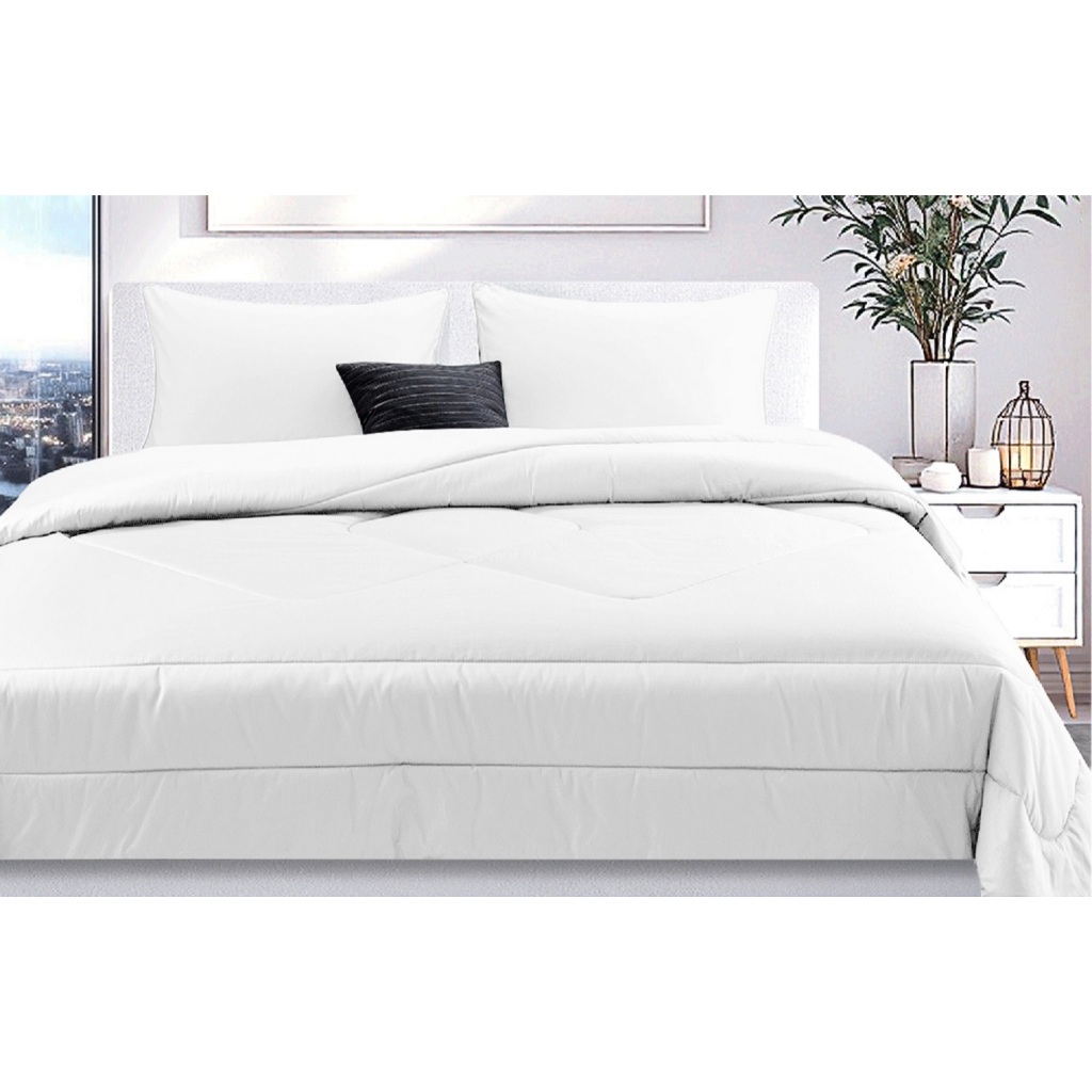 STEVENS ชุดเครื่องนอน รุ่น PURE COTTON ดีไซน์ ALEEN ขาว