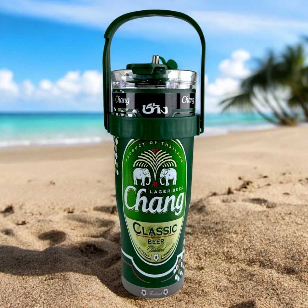 แก้วเก็บความเย็น ขนาด1200 ml ใหญ่จุใจลายใหม่ไม่ซ้ำใครแน่นอน มาพร้อมหูหิ้ว เก็บความเย็น 8-16 ชั่วโมง  สแตนเลส304 - รูปที่ 5