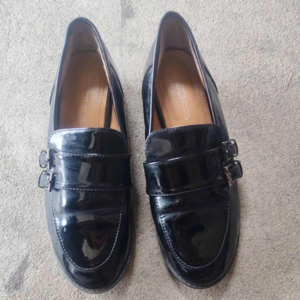 รองเท้า​loafers รองเท้าโลฟเวอร์หนังแก้ว​ shoopen size 37.5