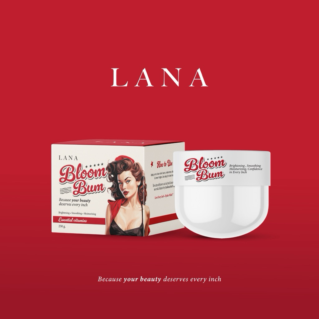 [official]  LANA Bloom Bum (HYDRO WHITE) สูตรผิวเรียบเนียน 250 g.