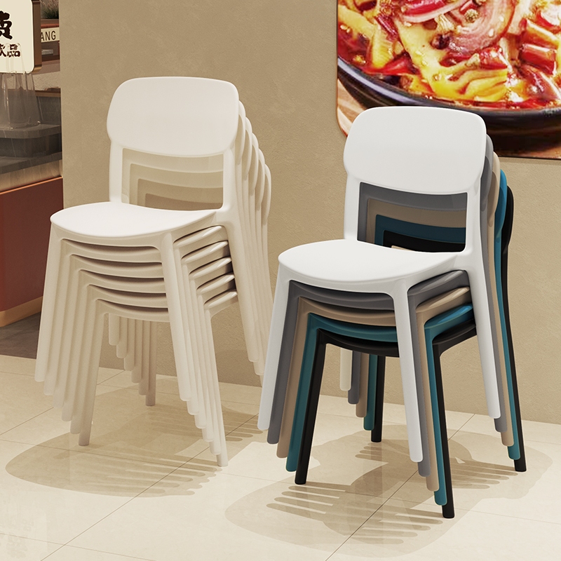 ซื้อ 2 แถม 2🌤 เก้าอี้กินข้าว เก้าอี้พลาสติก มีพนักพิง รับได้ 300 กิโลกรัม ประหยัดพื้นที่ เก้าอี้พลาสติก เก้าอี้มีพนักพ