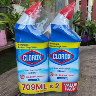 แพคคู่สุดคุ้ม709ml x2ขวดน้ำยาล้างห้องน้ำ ขวดใหญ่709ml.X2clor…