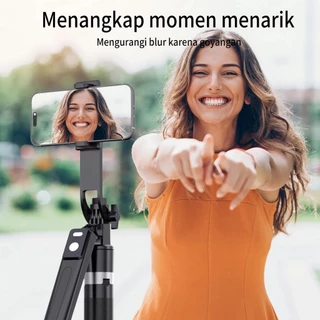 JQVITEK ไม้เซลฟี่ ยืดได้ถึง Selfie Stick 1.7เมตร ขาตั้งกล้องไม้เซลฟี่ไร้สาย มีรีโมทเชื่อมต่อผ่านบลูทูธ 360°หมุนได้ TR13S
