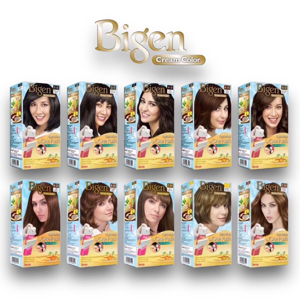 Bigen One Push Cream Color บีเง็นครีมคัลเลอร์ วันพุช