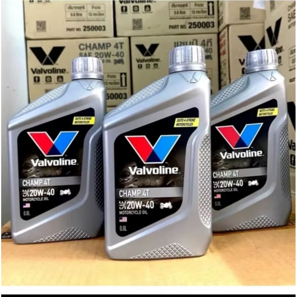 น้ำมันเครื่อง วาโวลีน Vavoline Champ4T 20w40 ขนาด 0.8L (ยกลัง12ขวด)