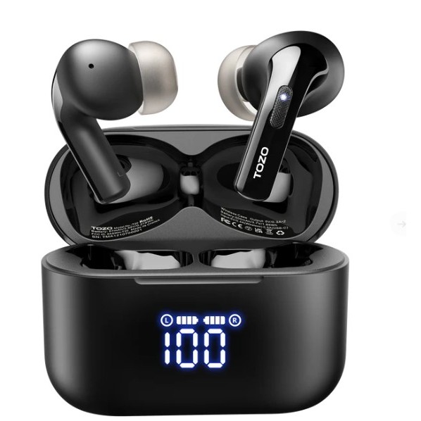 TOZO Tonal Pods หูฟังบลูทูธ In-Ear หูฟังไร้สาย 5.3 แบตอึด 10.5 ชม./ชาร์จ ชาร์จไร้สาย กันน้ำ IPX8 ประ