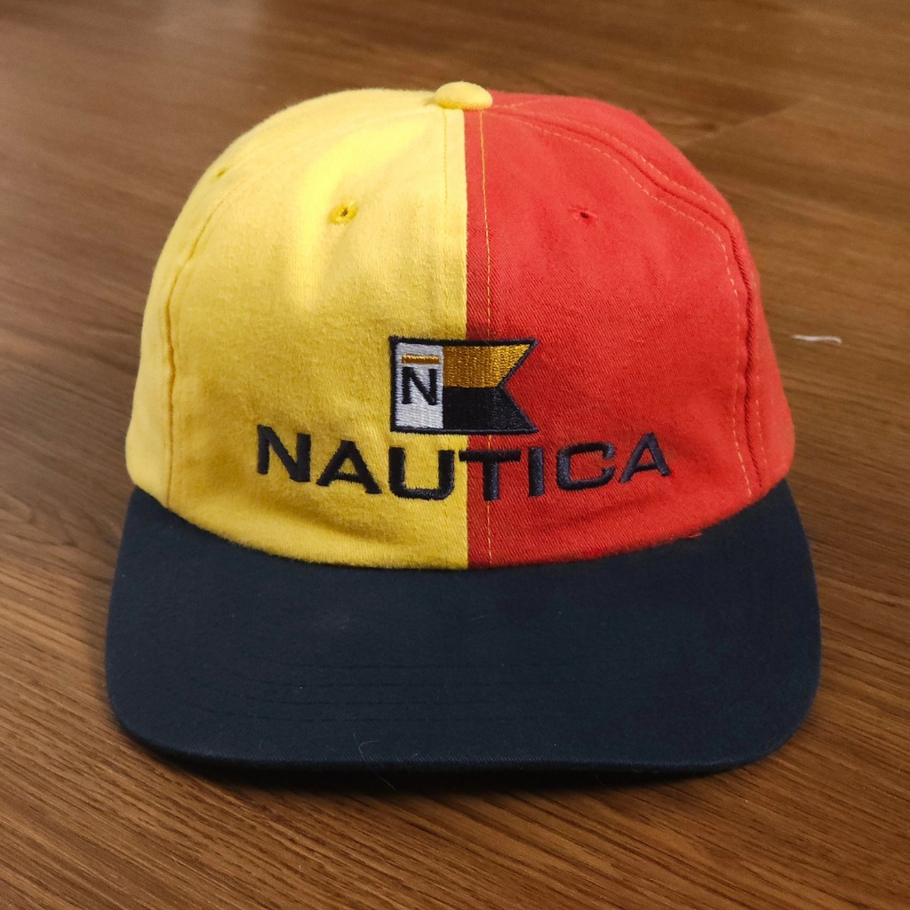 Vintage Nautica Color Block​ Cap มือสอง​ สภาพ​ดี