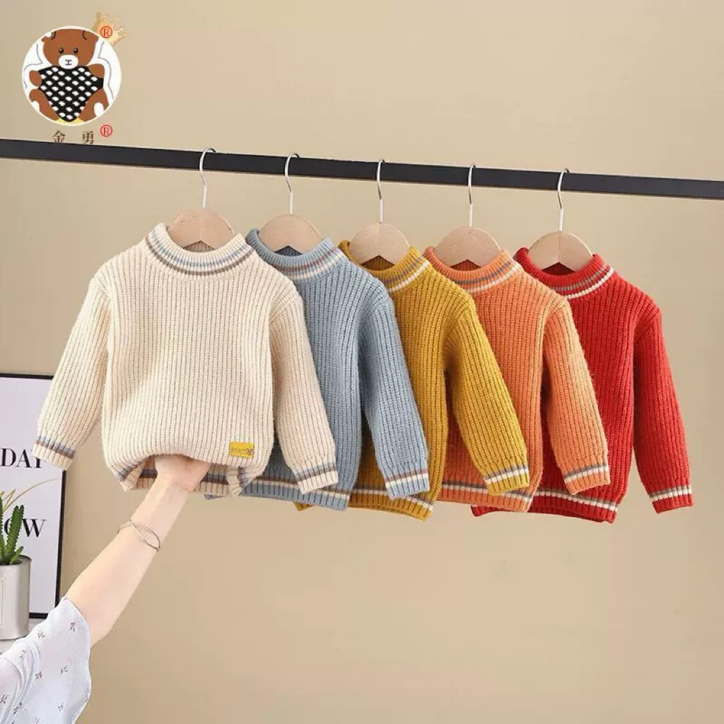 เสื้อไหมพรมเด็ก ซับในขนหนา รุ่นหนา กันหนาว ใส่อุ่นมาก (80-140)