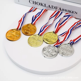 เหรียญรางวัลเด็ก ร้านไทย พร้อมส่ง เหรียญทองพลาสติก งานกีฬาสี