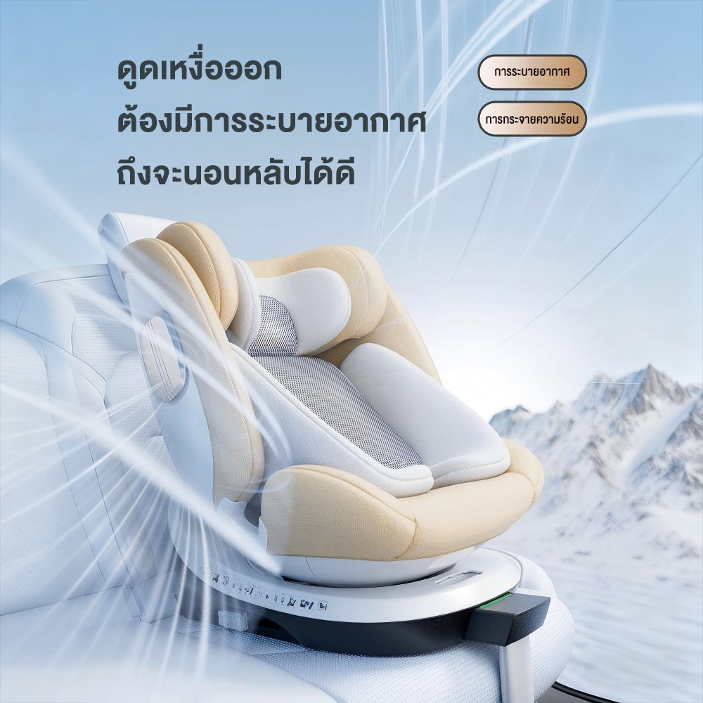 Maidou คาร์ซีท รุ่น X86 (เเรกเกิด-12 ปี) (หมุนได้ 360 องศา) ผ้าชนิดพิเศษ กันไรฝุ่น / Bacteria 99.99% พร้อม Support Leg รูปที่ 8