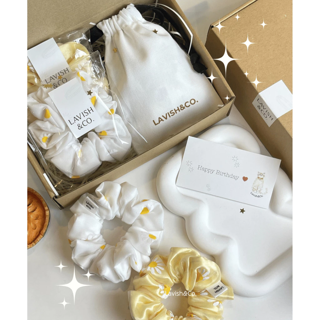 🎁 Lavish Scrunchies Box Set | ชุดของขวัญยางมัดผม Handmade 🎀