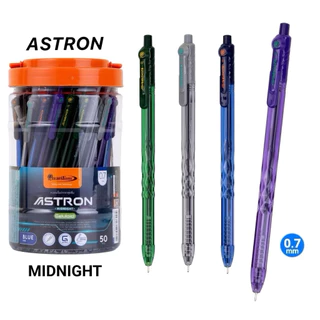 Quantum ปากกาลูกลื่น ASTRON รุ่น SHINY , รุ่น MIDNIGHT ขนาด 0.7 มม. หมึกน้ำเงิน (กระปุก 50 ด้าม,แพ็ค10ด้าม,แพ็ค5ด้าม)