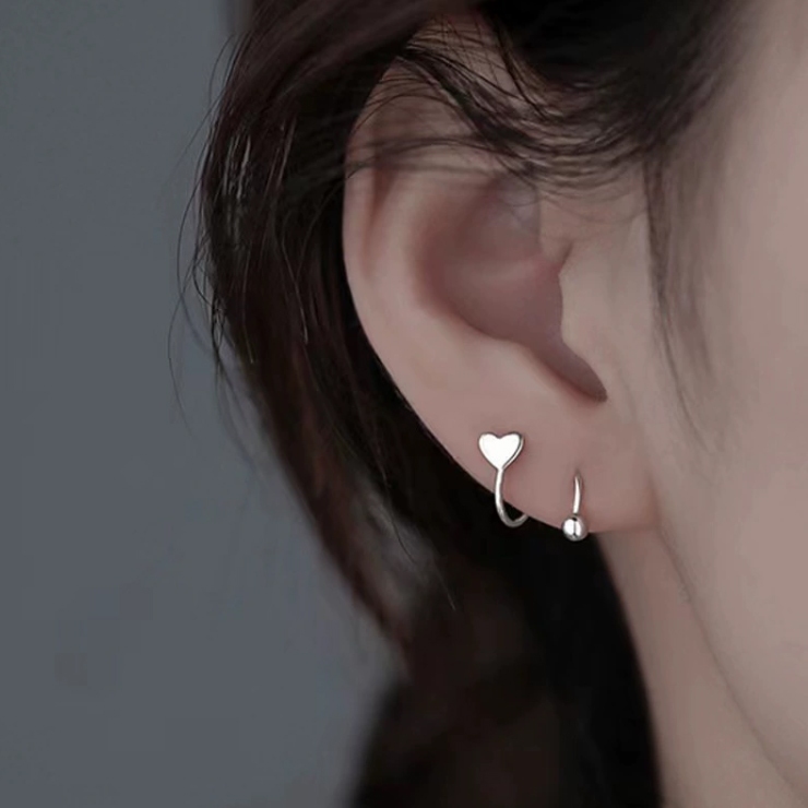 ต่างหู Net Small Sweet Love Earrings Stars Earrings Simple Korean Version