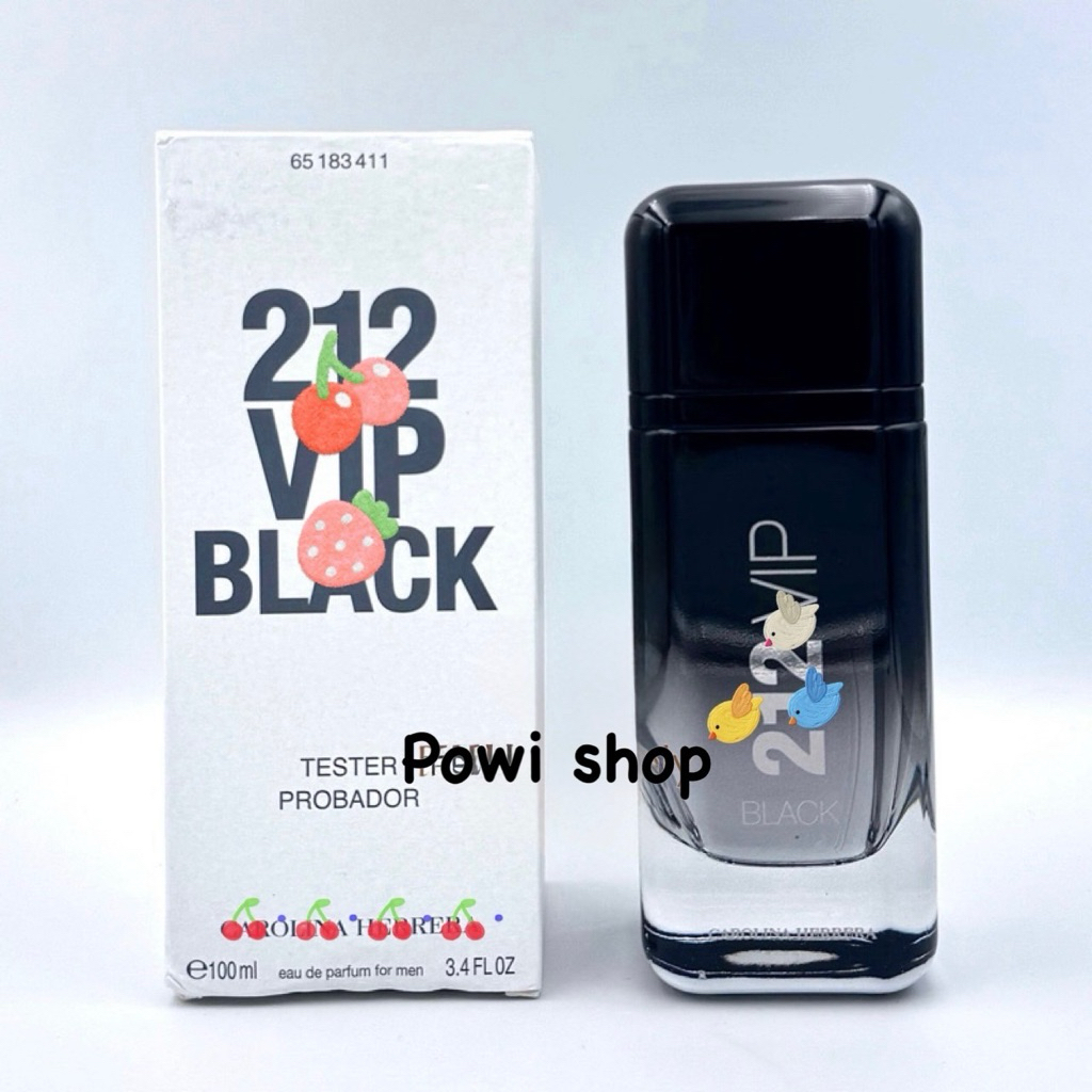 น้ำหอมกล่องเทสเตอร์ของแท้คาร์โรไลน่า Herrera 212 VIP Black EDP 100ml