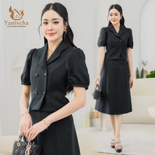 ชุดร้านญาณิศชา ผ้าไทย ผ้าฝ้ายยกดอกลูกแก้ว เสื้อแขนบอลลูน ชุด…