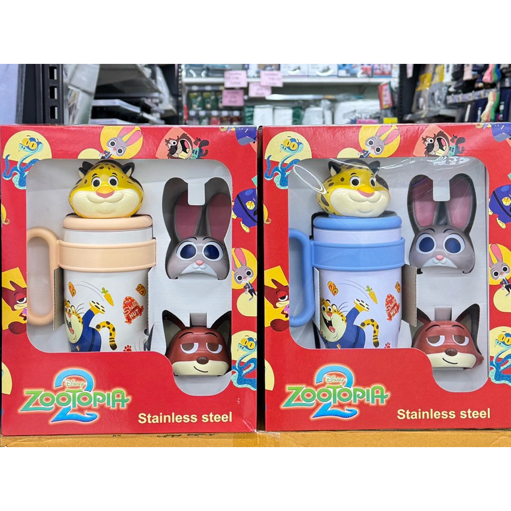 (พร้อมส่ง) Momento x Disney Zootopia แก้วเก็บความเย็น 800 มล. เปลี่ยนหัวได้ ลิขสิทธิ์แท้ ซูโทเปีย นิ