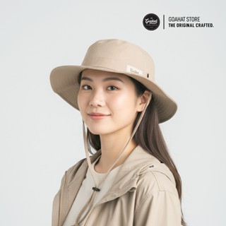 G001 Beige หมวกเดินป่า หมวกบักเก็ต มีสาย สไตล์ญี่ปุ่น ทรงสวย…