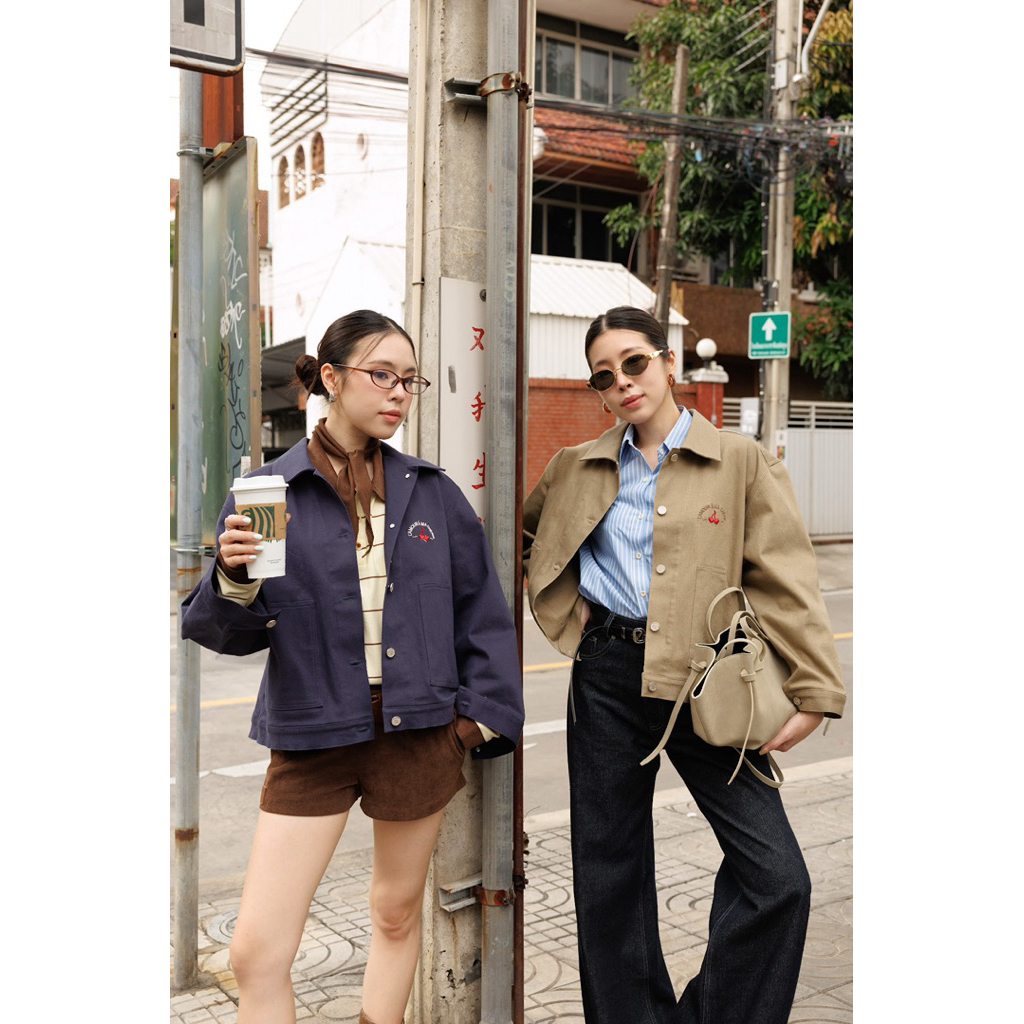 MA CHERIE JACKET (Navy/ Brown)