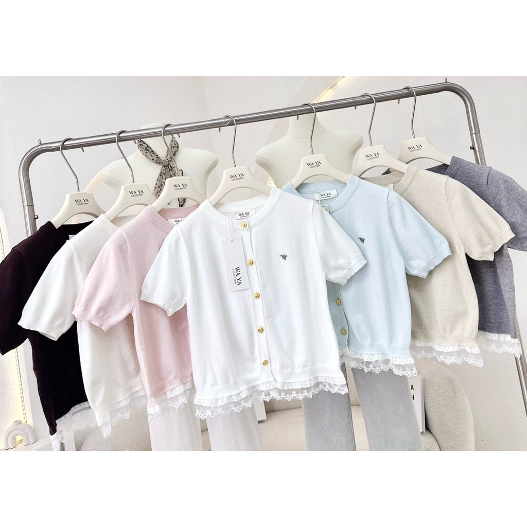 WAYA Collection 25155 เสื้อไหมพรมกระดุมทอง