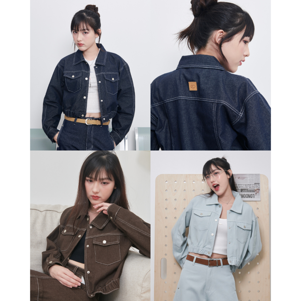 Riley.apparels - Ashley denim jacket 7014 [ใช้โค้ด trendy ลด25%] ได้เฉพาะเสื้อ