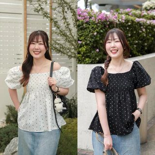 (พร้อมส่งครบสี)Chakiya.store❣️Gummy top🍭เสื้อแขนพองทรงบอลลูน ยางยืดช่วงตัว