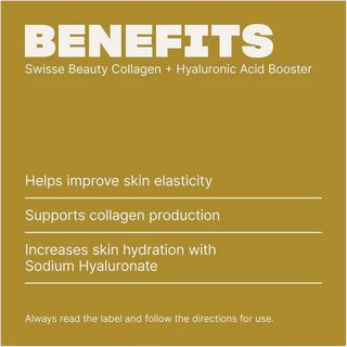 Swisse Beauty Collagen + Hyaluronic Acid Booster 80 Tablets คอลลาเจน+ไฮยาลูโรนิก เพิ่มความยืดหยุ่น ผิวกระจ่างใส