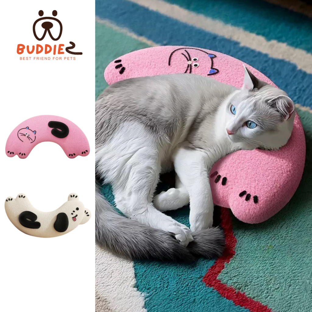 Buddiez หมอนหนุน รูปน้องแมว น้องหมา สุดนุ่มนิ่ม รองรับสรีระ นอนสบาย สำหรับน้องแมว และ น้องหมา