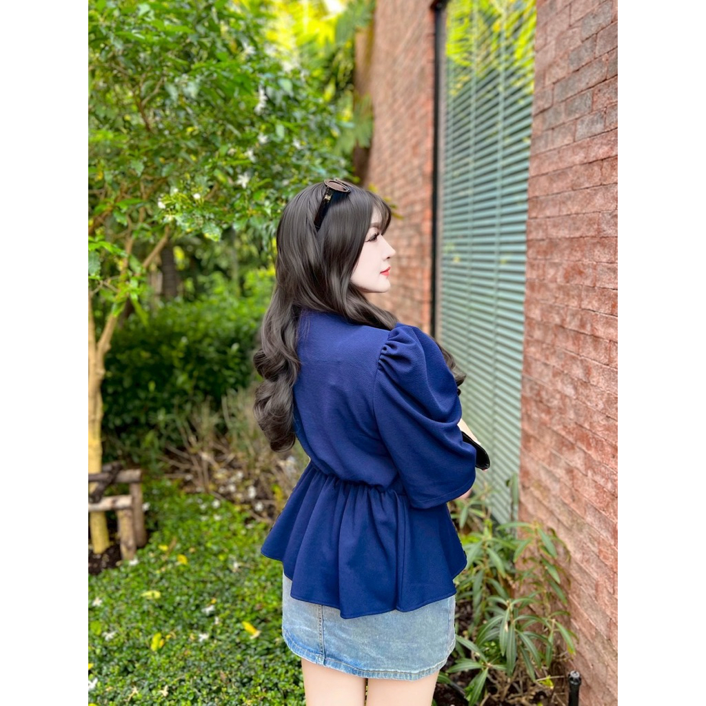 เสื้อไหล่ยกแต่งลูกไม้ สาวอวบอ้วนใส่ทำงาน ใส่ออกงาน สวยมาก อก50 - รูปที่ 3