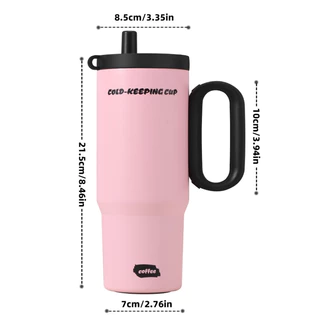 แก้วนํ้าเก็บความเย็น และเก็บความร้อน 750ML จุขนาด 316 สแตนเลส พร้อมหลอด มาพร้อมพวงกุญแจห้อยสุดน่ารัก