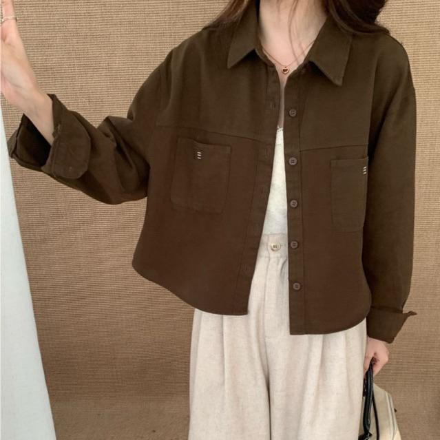 8022  📣In stock✨🎉💥Jacket รุ่นใหม่ ดีเทลกระเป๋าหน้า2ข้าง กระดุมหน้า งานผ้า ยีนส์ Cotton ทรงสวย