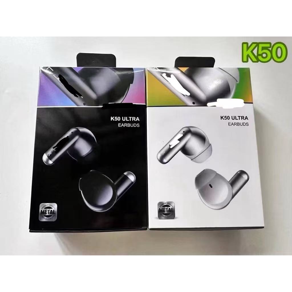 หูฟังบลูทูธ ไรสายTWS BOSS K-50 โลหะชุดหูฟังไร้สายบลูทูธ TWS หูฟังสเตอริโอหูฟังไฮไฟ ความละเอียดสูง โท