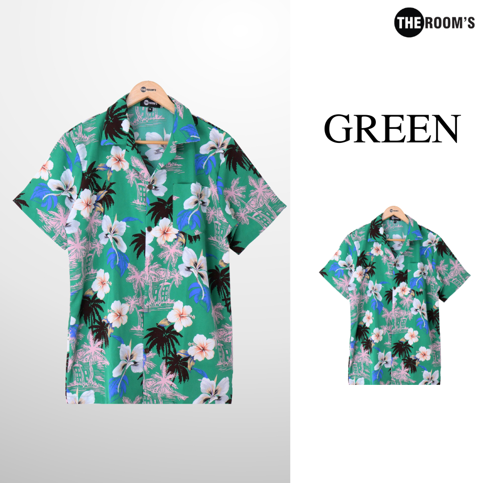THE ROOM'S - เดอะรูม เสื้อฮาวาย โคตรนุ่ม แขนสั้น ผ้าไหมเย็นญี่ปุ่น ผ้าดีมาก ลาย อันดามัน — صورة 4