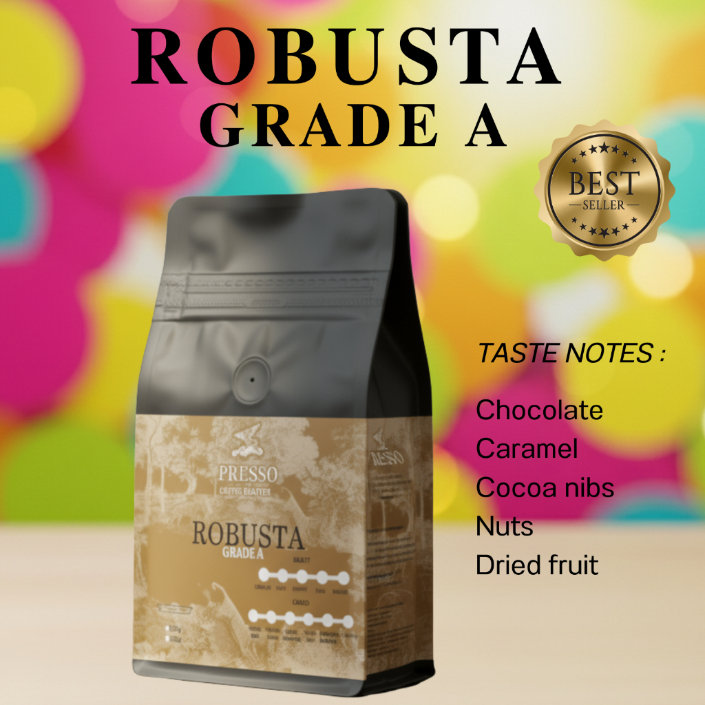 Presso Coffee Roaster กาแฟคั่วสด Robusta 100%  ดอยช้างเชียงราย