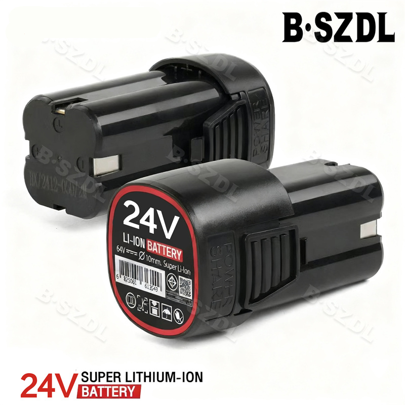 (2 ก้อน) แบต แบตเตอรี่ สว่านไร้สาย สว่าน 24V Lithium-ion Battery แบตลิเธียมไอออน ทรงสี่เหลี่ยม 24V-2PCS แบตเตอรี่ลิเธียม