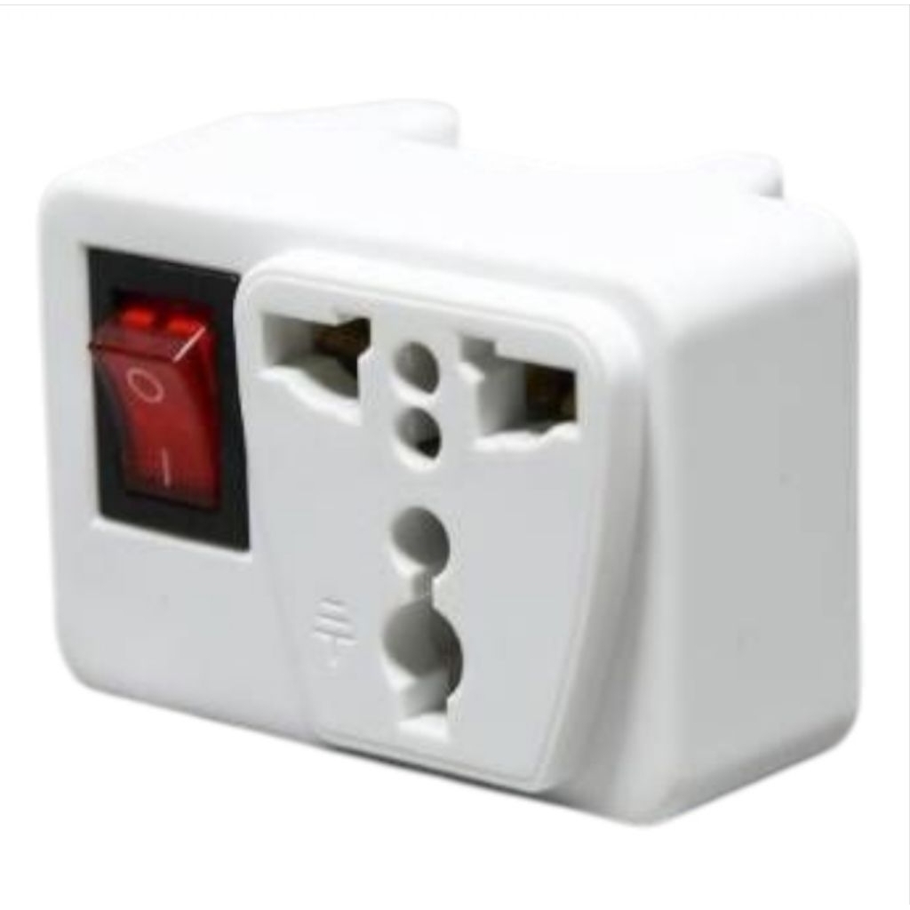 TOSHINO​ รุ่น​ CO6S-B ปลั๊ก​แปลง​ 3 ขา​ มีสวิตคุมเปิด-ปิด​10A​ 250v​