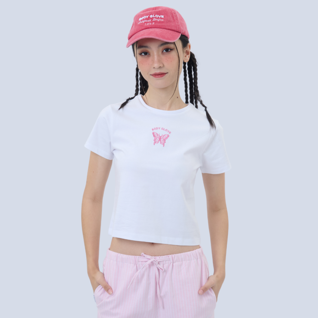 BODY GLOVE Women's Mystic Vibes Tee เสื้อยืดแขนสั้น สีขาว