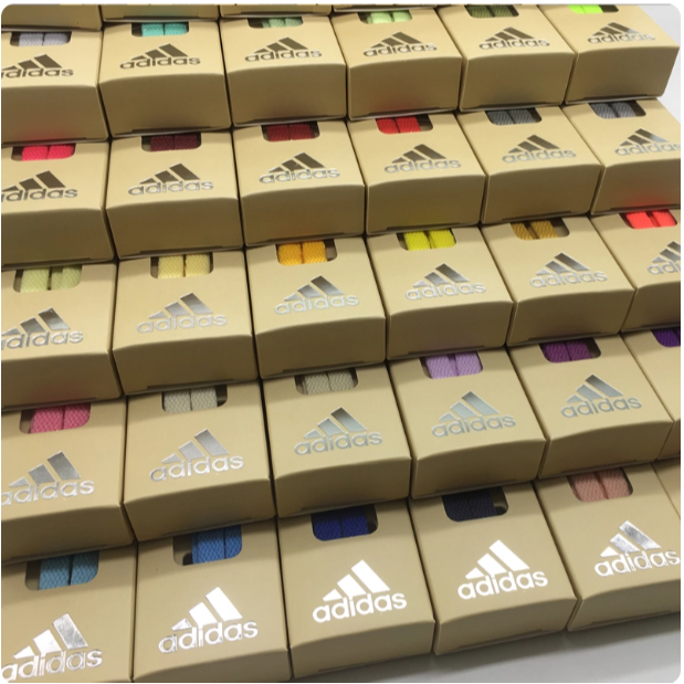 Belly adidas พอดีกับหัวเชลล์โคลเวอร์ 8 มม. เชือกผูกรองเท้าแบนเดิมชายและหญิงโกลด์เครื่องหมายสีเขียวหางขาวเทาแดง