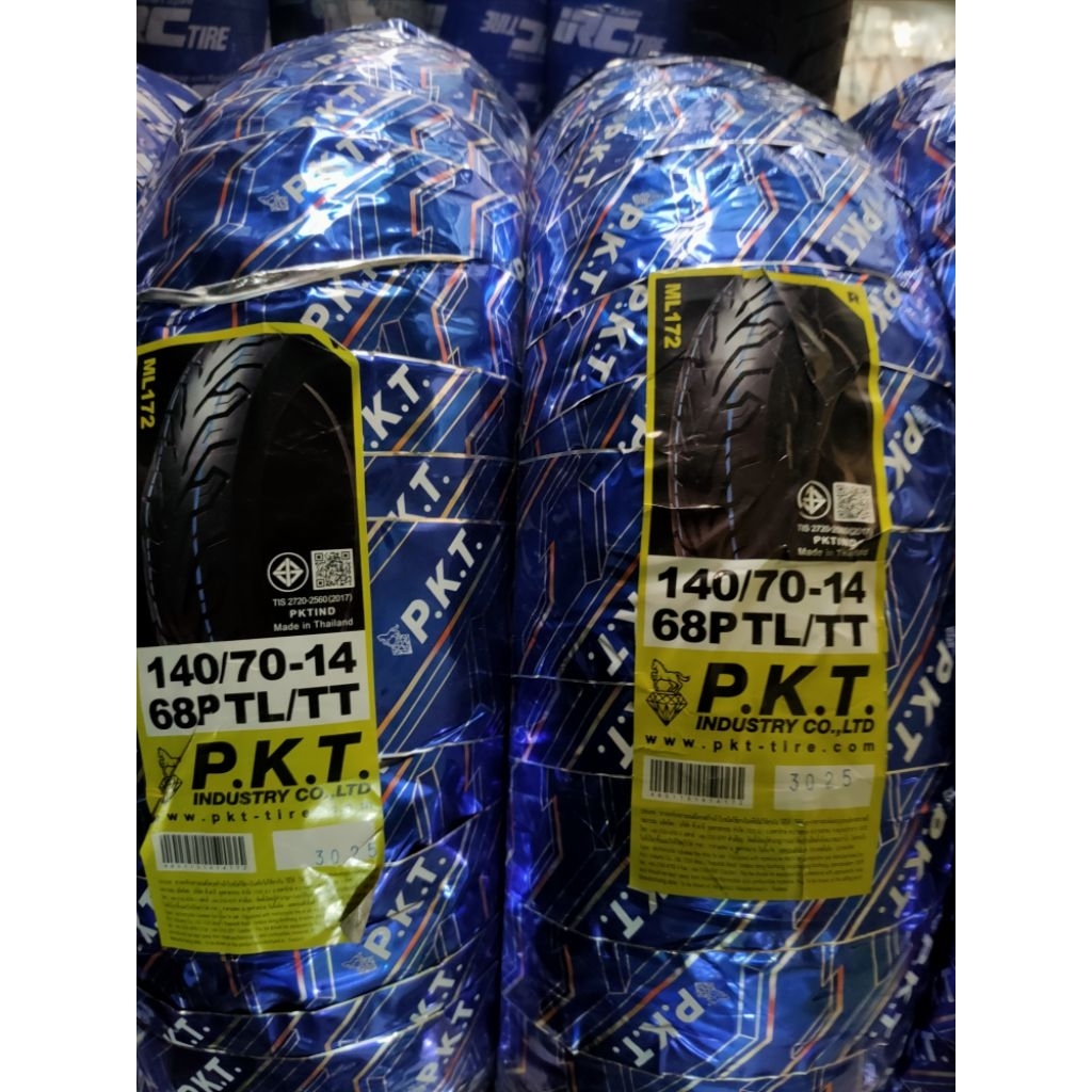 ยางนอก 140/70-14 pkt (TL) แบบไม่ใช้ยางใน 1 เส้น